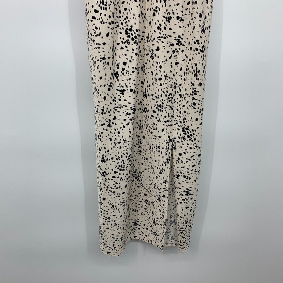 A New Day Slip Dress Leopard Print Cami Lace Trim Midi Slit NWT - Picture 6 of 11